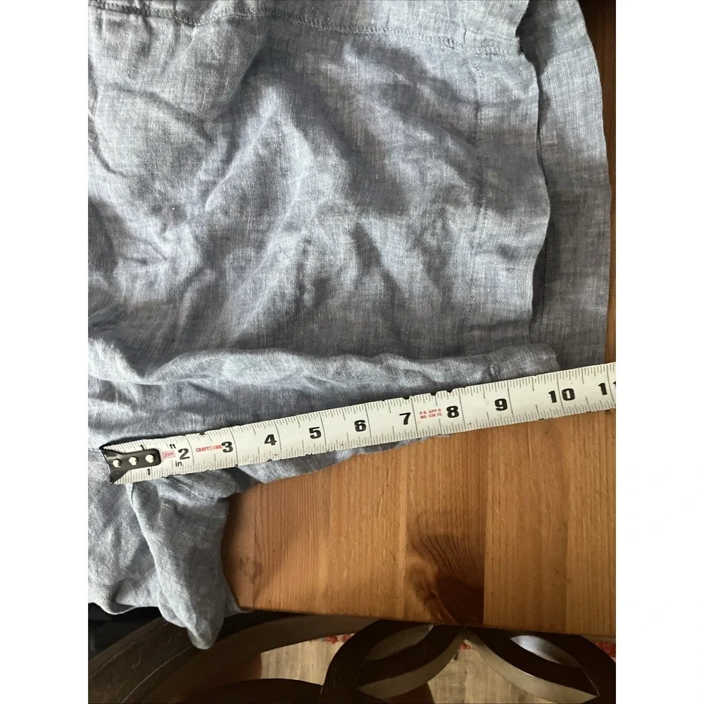 Banana Republic BR 100% Linen Chino Shorts Blue Mens Sz 35